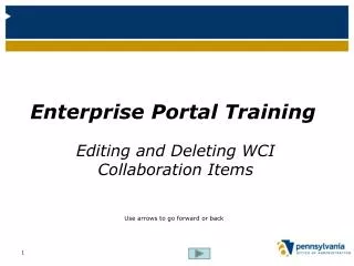 Enterprise Portal Training