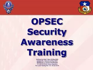 OPSEC Security Awareness Training