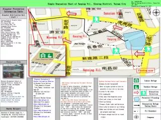 Simple Evacuation Chart of Yanping Vil., Sinying District, Tainan City