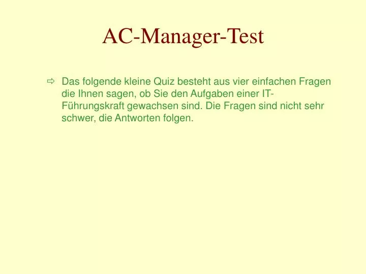 ac manager test