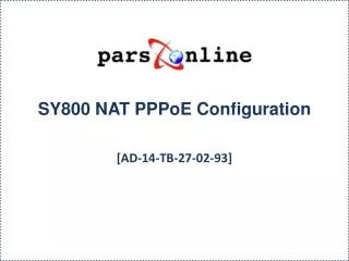 sy800 nat pppoe configuration
