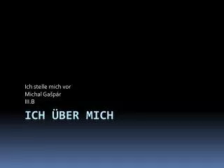 ich stelle mich vor michal ga p r iii b