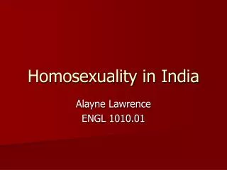 Homosexuality in India
