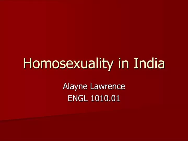 homosexuality in india