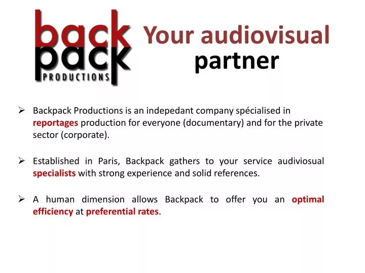 your audiovisual partner