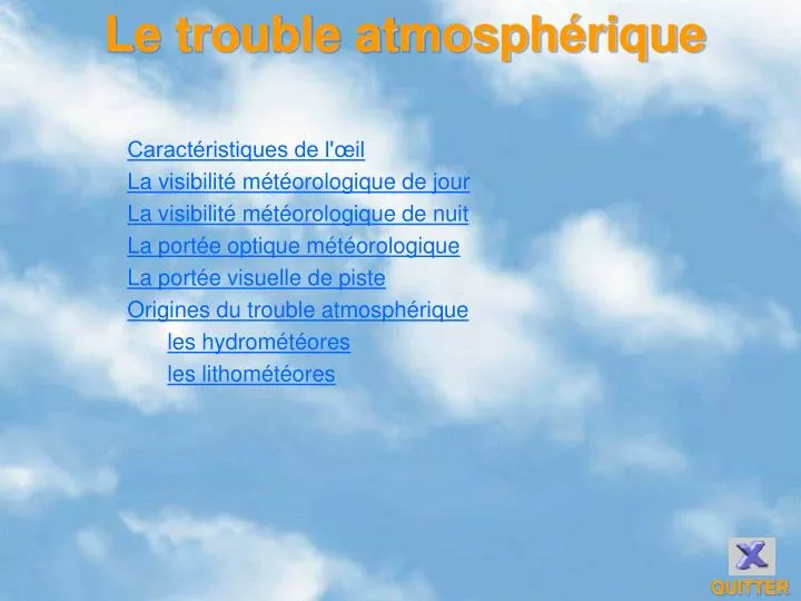 le trouble atmosph rique