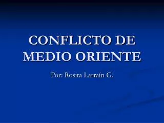 conflicto de medio oriente