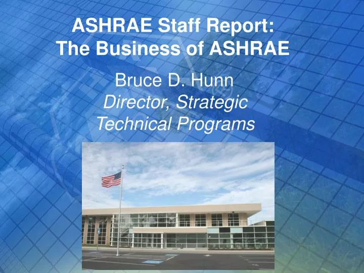 ashrae staff report the business of ashrae