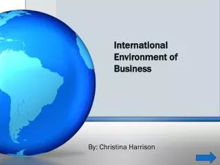International Environment of Business