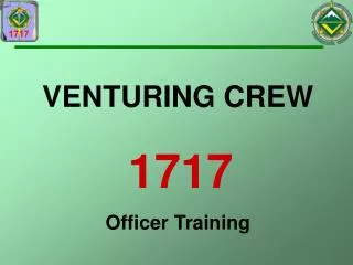 VENTURING CREW 1717 Officer Training