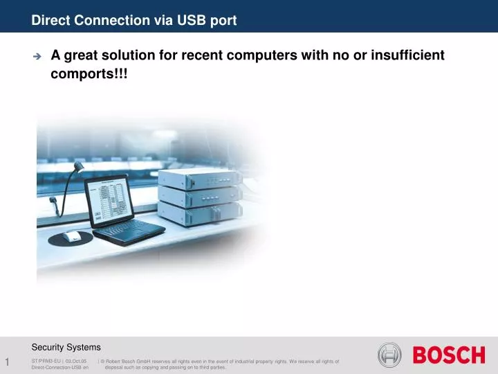 direct connection via usb port