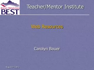 Web Resources