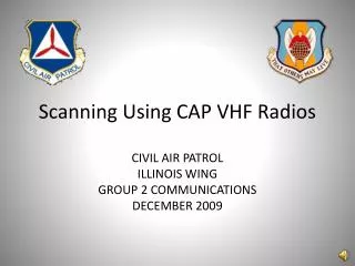 Scanning Using CAP VHF Radios