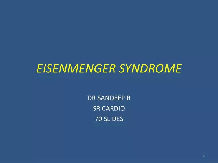 eisenmenger syndrome
