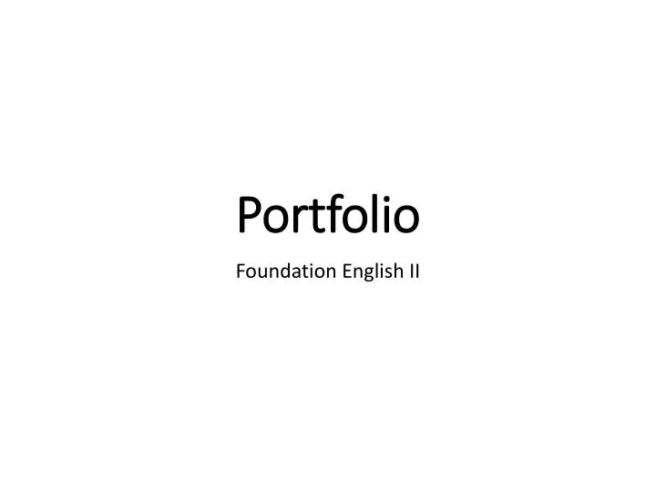 portfolio