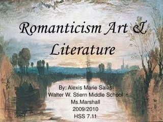 Romanticism Art &amp; Literature