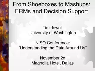 From Shoeboxes to Mashups: ERMs and Decision Support