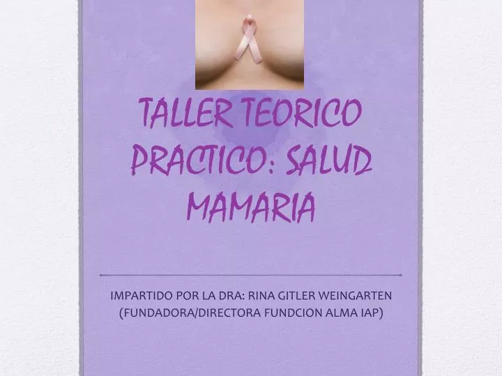taller teorico practico salud mamaria