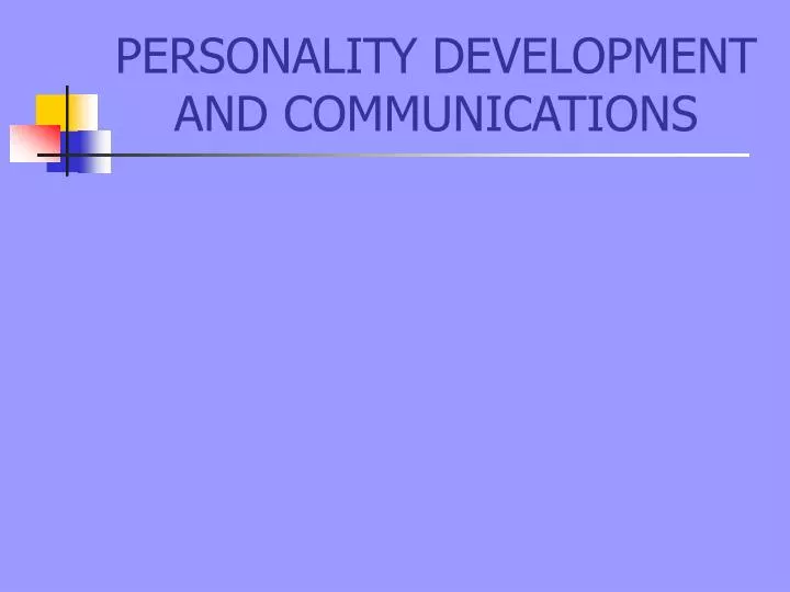 personality development and communications