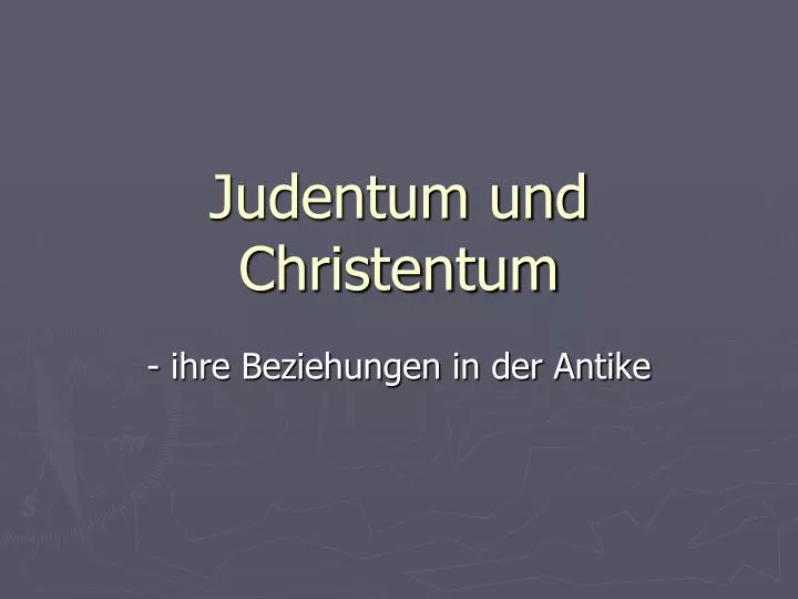 judentum und christentum