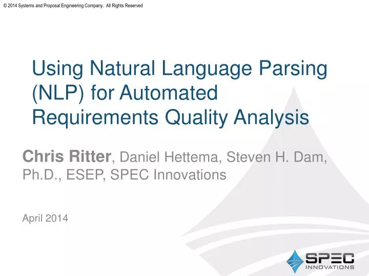 using natural language parsing nlp for automated requirements quality analysis