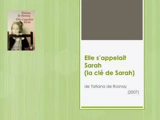 elle s appelait sarah la cl de sarah