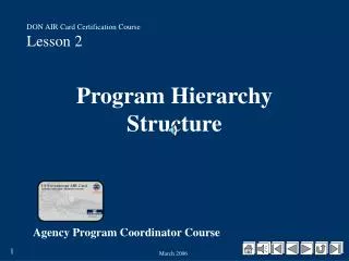 Program Hierarchy Structure