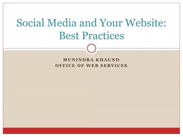 social media and your website best practices