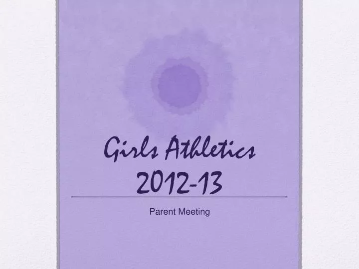 girls athletics 2012 13