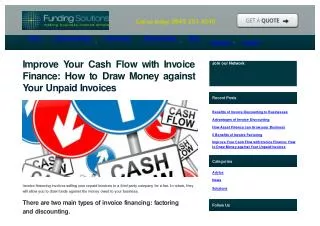 How to Draw Money against Your Unpaid Invoices?