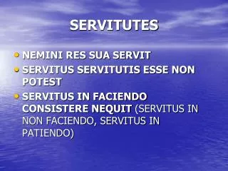 servitutes