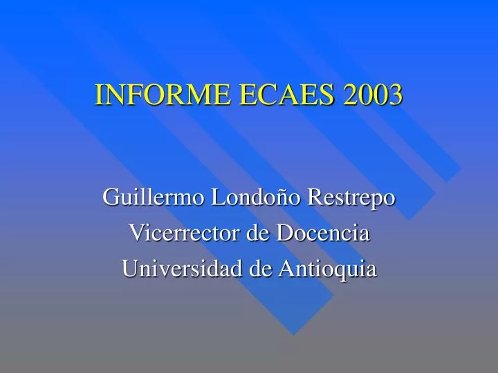 informe ecaes 2003