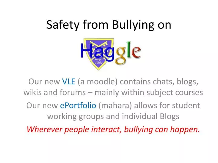 safety from bullying on