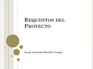 requisitos del proyecto