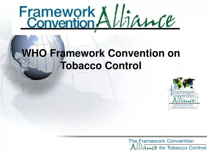 who framework convention on tobacco control