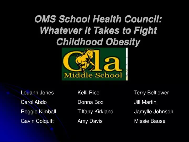 oms school health council whatever it takes to fight childhood obesity
