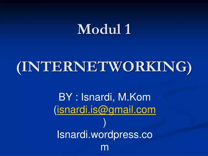 modul 1 internetworking