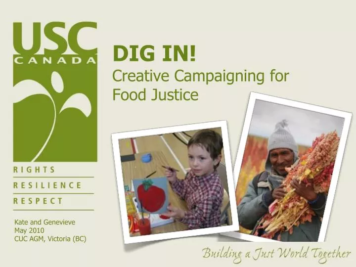 dig in creative campaigning for food justice