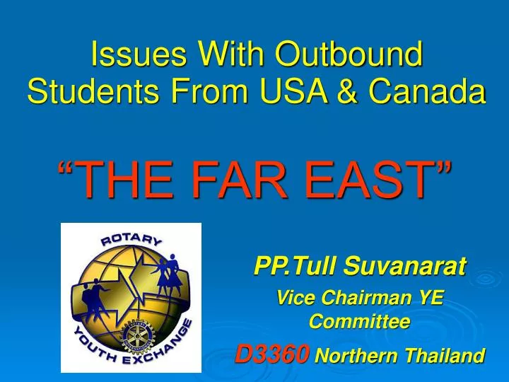 issues with outbound students from usa canada