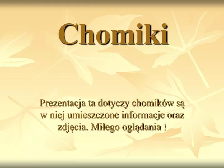 chomiki
