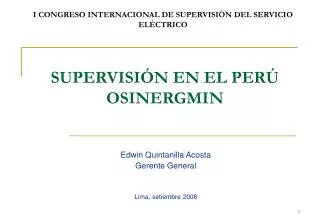 supervisi n en el per osinergmin