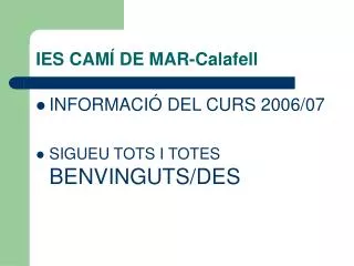 ies cam de mar calafell
