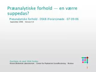 pr analytiske forhold en v rre suppedas pr analytiske forhold dskb for rs m de 07 09 06
