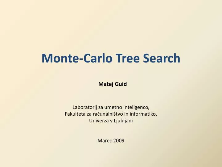 monte carlo tree search