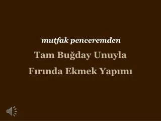 tam bu day unuyla f r nda ekmek yap m