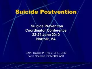 Suicide Postvention
