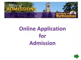 Online Application for Admission