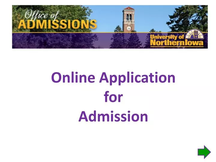 online application for admission