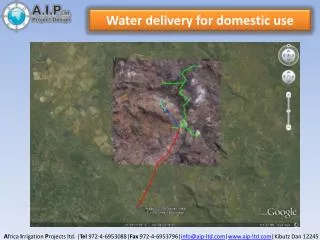 Water delivery for domestic use