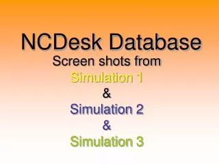 NCDesk Database